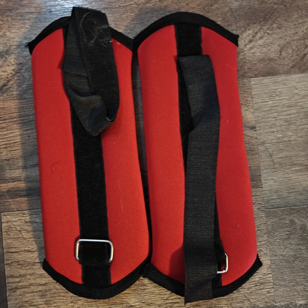 Red Ankle/Wrist Weights with Black Straps